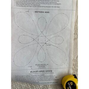 Quilting Made Easy Template Long Arm Supplies Tools Paper 7.5" Sq. 2-Pack Border